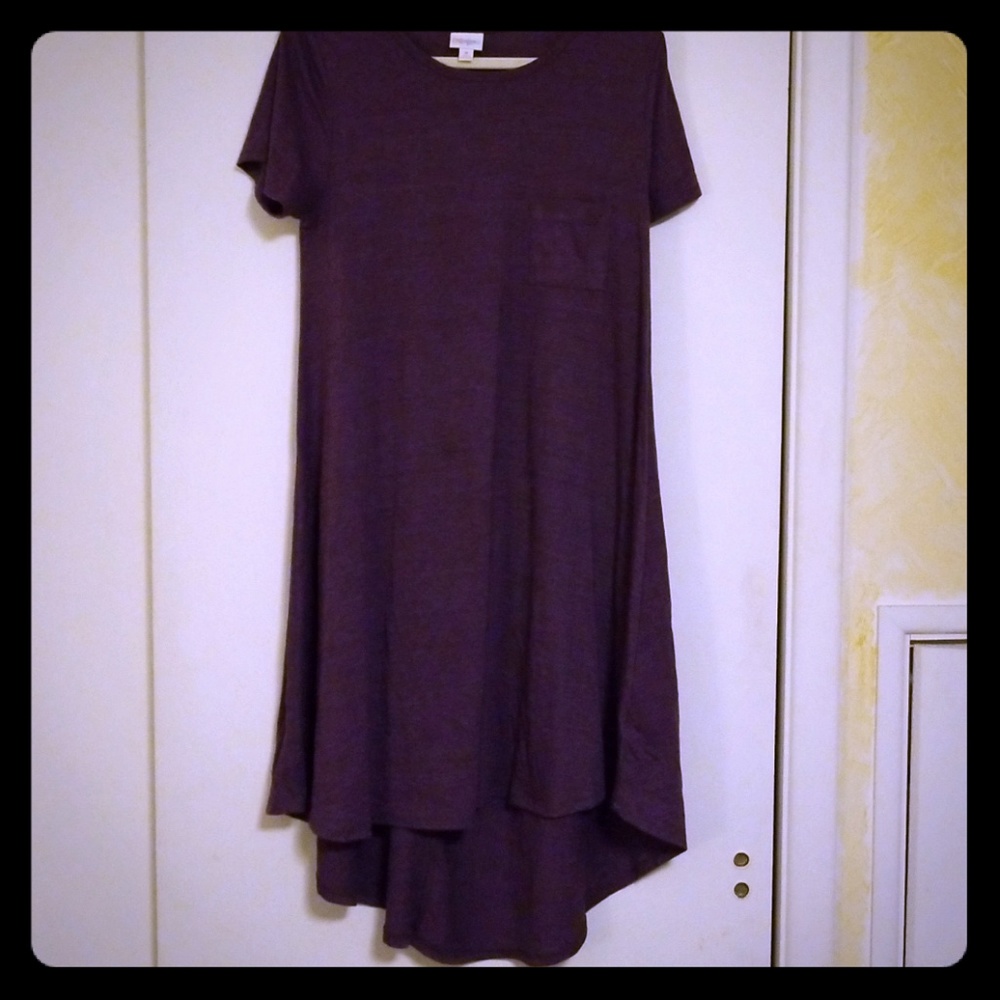 Purple Heathered Lularoe Carly Dress M